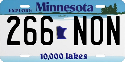 MN license plate 266NON