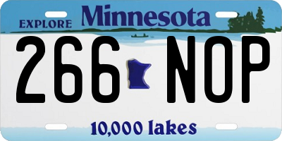 MN license plate 266NOP