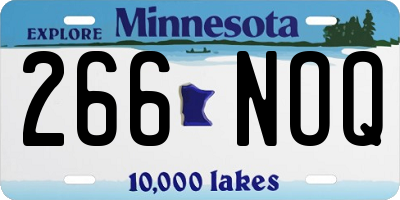 MN license plate 266NOQ