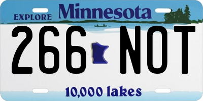 MN license plate 266NOT