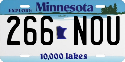 MN license plate 266NOU