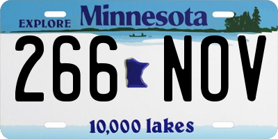 MN license plate 266NOV