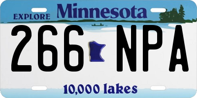 MN license plate 266NPA