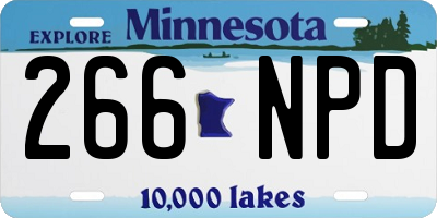 MN license plate 266NPD