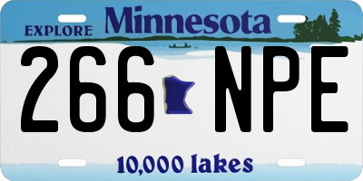 MN license plate 266NPE