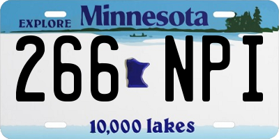 MN license plate 266NPI