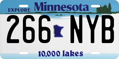 MN license plate 266NYB