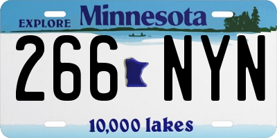 MN license plate 266NYN