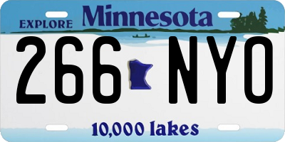 MN license plate 266NYO