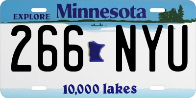 MN license plate 266NYU