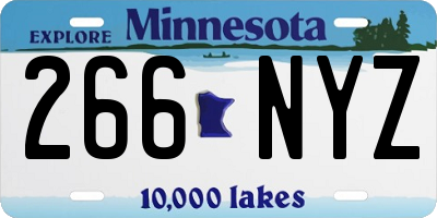 MN license plate 266NYZ