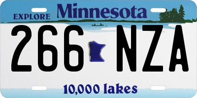 MN license plate 266NZA