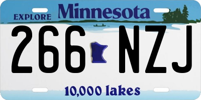 MN license plate 266NZJ