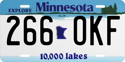 MN license plate 266OKF