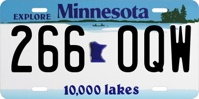 MN license plate 266OQW