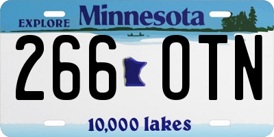 MN license plate 266OTN
