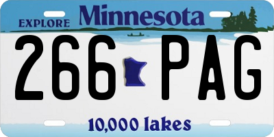 MN license plate 266PAG