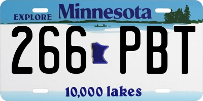 MN license plate 266PBT