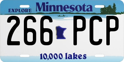 MN license plate 266PCP