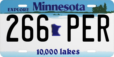MN license plate 266PER