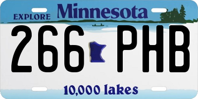 MN license plate 266PHB