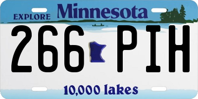 MN license plate 266PIH