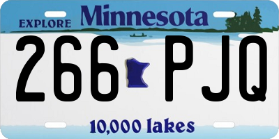 MN license plate 266PJQ