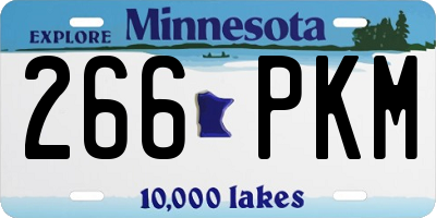 MN license plate 266PKM