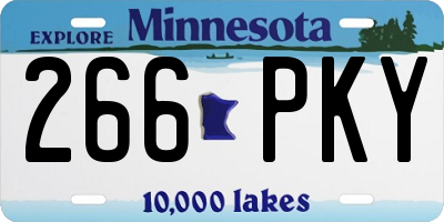 MN license plate 266PKY