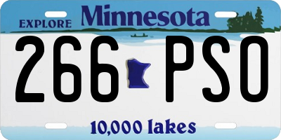 MN license plate 266PSO