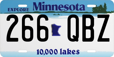 MN license plate 266QBZ