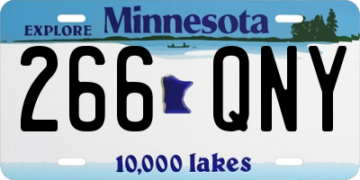 MN license plate 266QNY