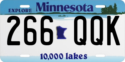 MN license plate 266QQK