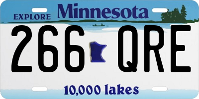 MN license plate 266QRE