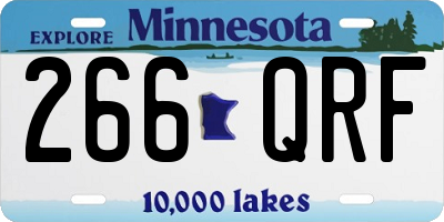 MN license plate 266QRF
