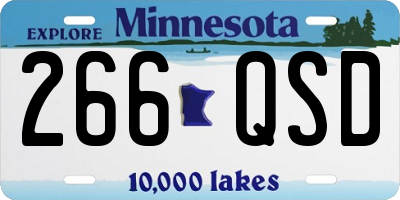 MN license plate 266QSD