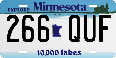 MN license plate 266QUF