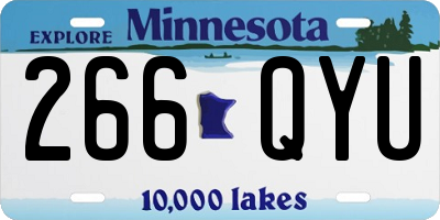 MN license plate 266QYU