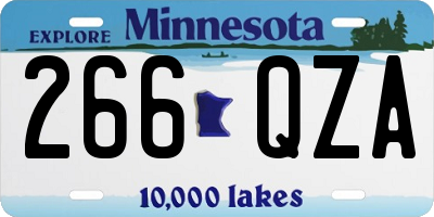 MN license plate 266QZA