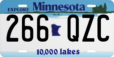 MN license plate 266QZC