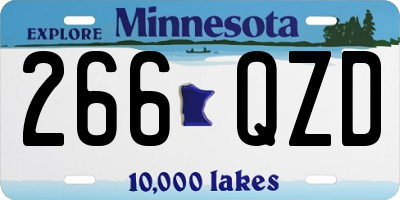 MN license plate 266QZD