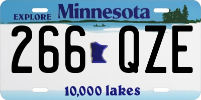 MN license plate 266QZE