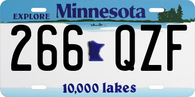 MN license plate 266QZF