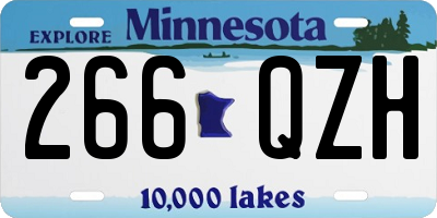 MN license plate 266QZH