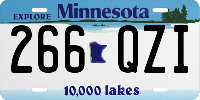 MN license plate 266QZI
