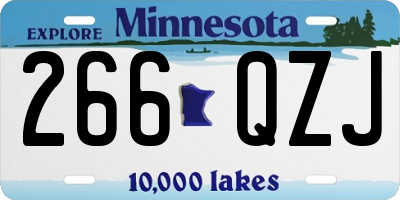 MN license plate 266QZJ