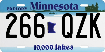 MN license plate 266QZK
