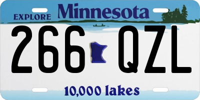 MN license plate 266QZL