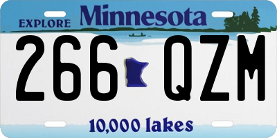 MN license plate 266QZM