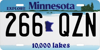MN license plate 266QZN